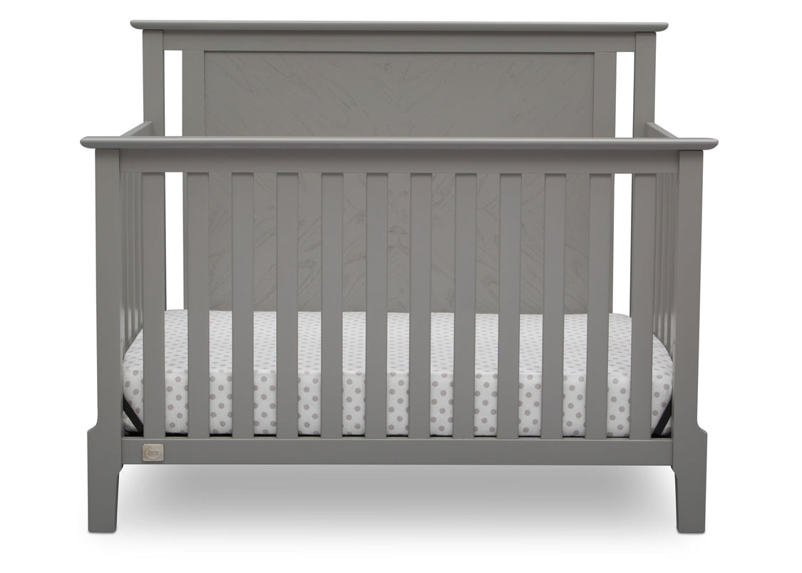 Serta Mid-Century Modern Lifestyle 4-in-1 Crib Grey (026) Front a3a