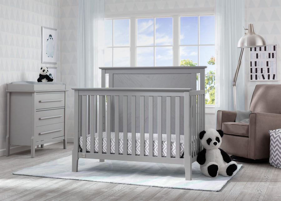 Serta Mid-Century Modern Lifestyle 4-in-1 Crib Grey (026) Room View a1a 6-Mid-Century Modern Lifestyle 4-in-1 Crib