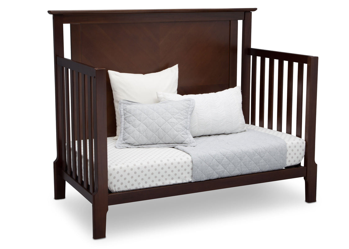 Serta Mid-Century Modern Lifestyle 4-in-1 Crib Walnut Espresso (1324) Daybed c5c