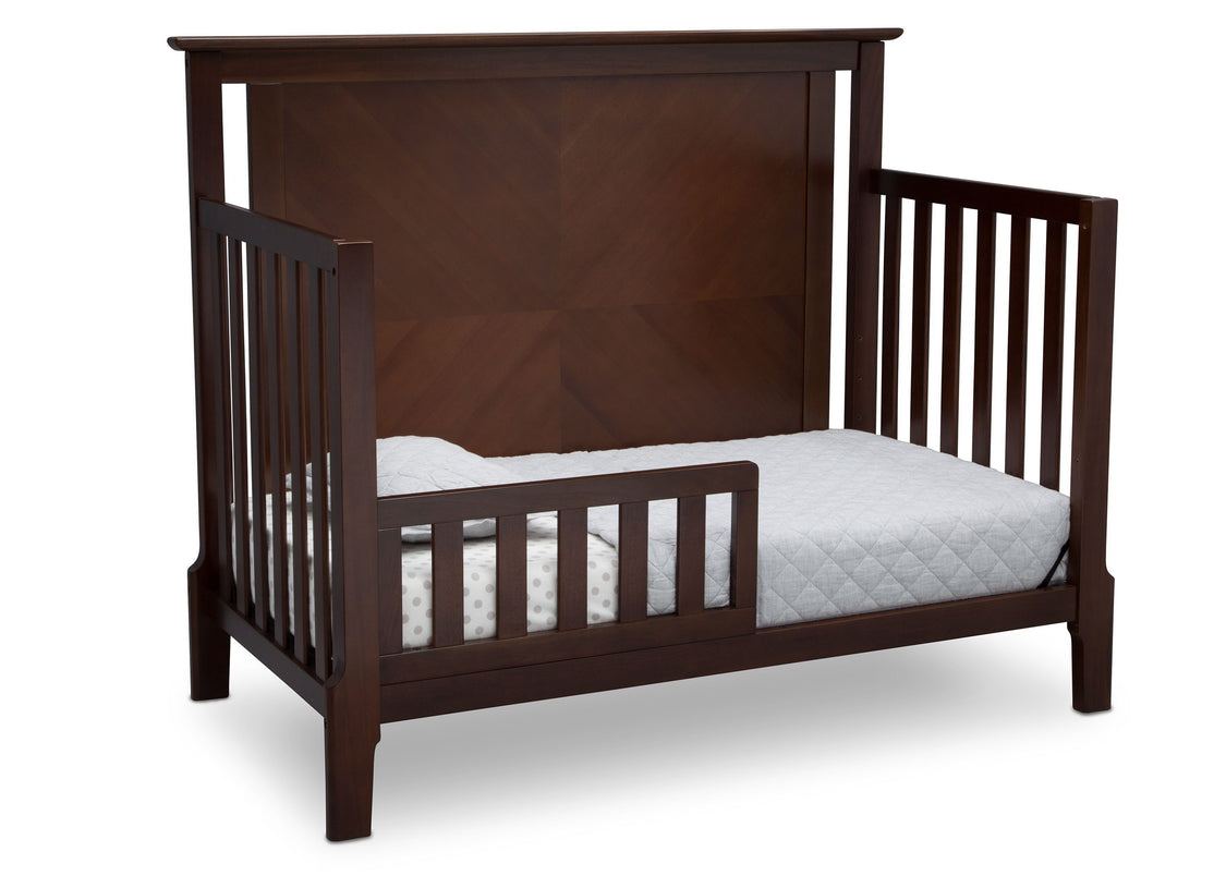 Serta Mid-Century Modern Lifestyle 4-in-1 Crib Walnut Espresso (1324) Toddler Bed c4c
