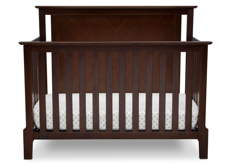 Serta Mid-Century Modern Lifestyle 4-in-1 Crib Walnut Espresso (1324) Front c3c 14-Mid-Century Modern Lifestyle 4-in-1 Crib