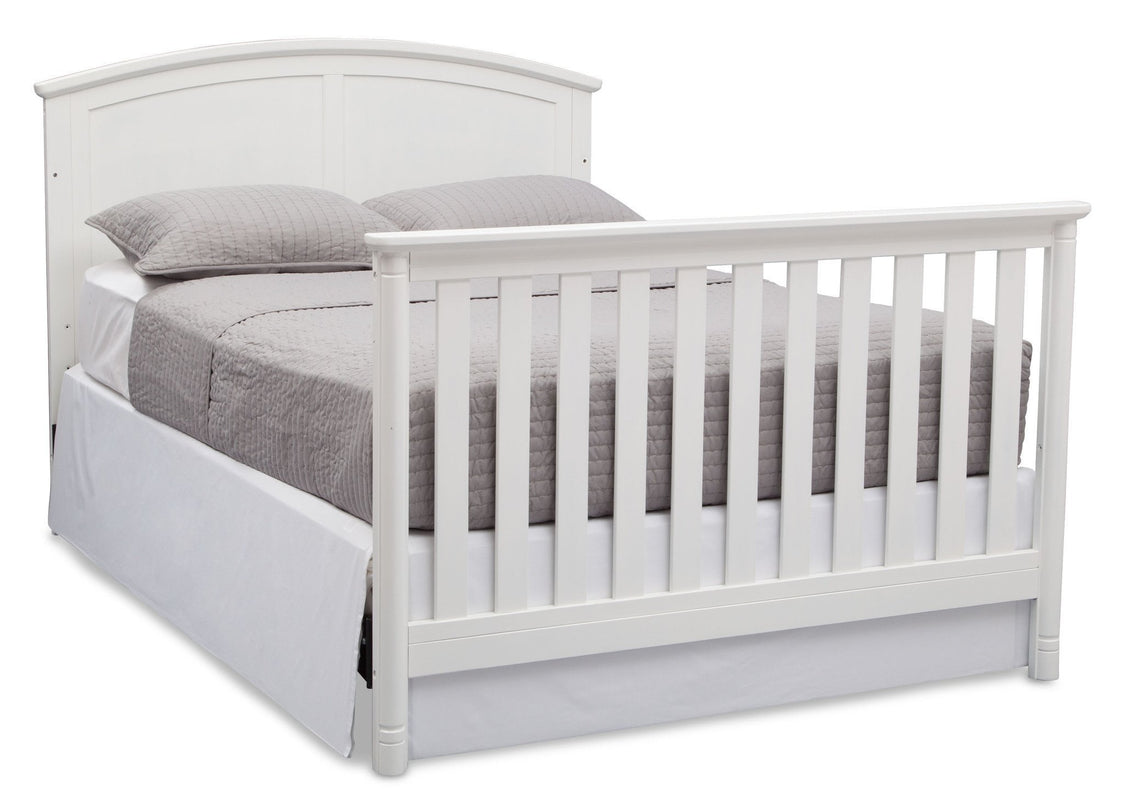 Delta Children White (100) Somerset 4-in-1 Crib, Full-Size Bed Conversion with Footboard a6a