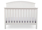 Delta Children White (100) Somerset 4-in-1 Crib Front View, Crib Conversion a2a 3-Somerset 4-in-1 Crib