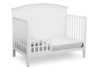 Delta Children White (100) Somerset 4-in-1 Crib Side View, Toddler Bed Conversion a4a 4-Somerset 4-in-1 Crib