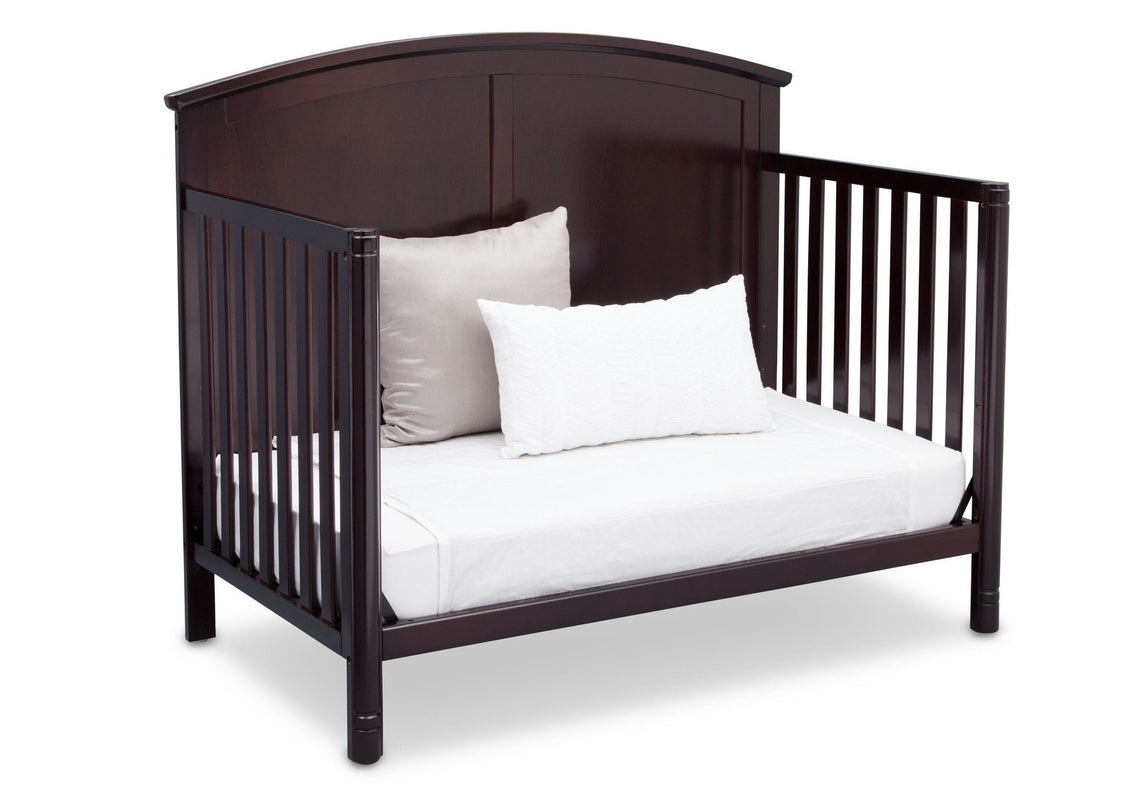 Delta Children Dark Chocolate (207) Somerset 4-in-1 Crib Side View, Day Bed Conversion b6b