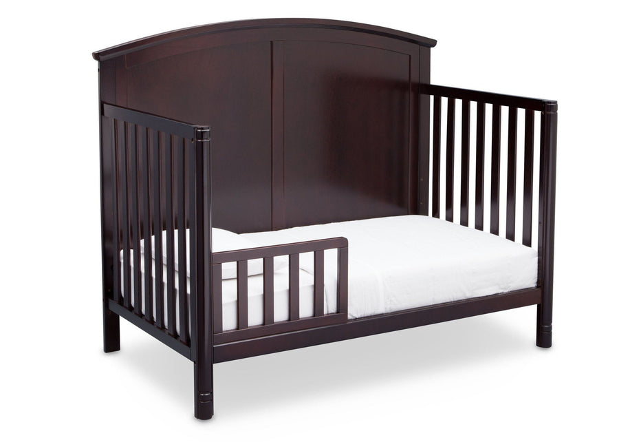 Delta Children Dark Chocolate (207) Somerset 4-in-1 Crib Side View, Toddler Bed Conversion b5b 10-Somerset 4-in-1 Crib