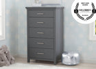 Simmons Kids Charcoal Grey 029 Avery 5 Drawer Chest, Hangtag View 1-Avery 5 Drawer Chest