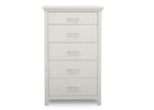 Delta Children Bianca White (130) Avery 5 Drawer Chest (708050), Front View, b2b 4-Avery 5 Drawer Chest
