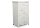 Delta Children Bianca White (130) Avery 5 Drawer Chest (708050), Sideview, b3b 5-Avery 5 Drawer Chest