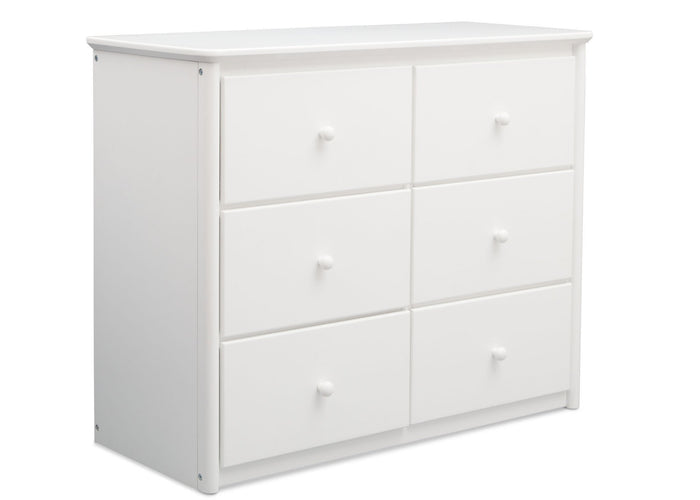 Delta Children White (100) Somerset 6 Drawer Dresser Side View a2a 1-Somerset 6 Drawer Dresser