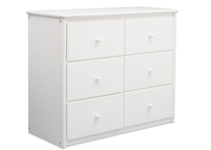 Delta Children White (100) Somerset 6 Drawer Dresser Side View a2a 8