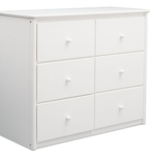 Delta Children White (100) Somerset 6 Drawer Dresser Side View a2a 13-Somerset 6 Drawer Dresser