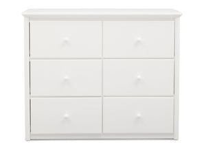 Delta Children White (100) Somerset 6 Drawer Dresser Front View a1a 0