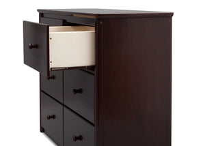 Delta Children Dark Chocolate (207) Somerset 6 Drawer Dresser, Drawer Detail b3b 6
