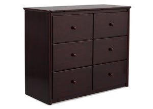 Delta Children Dark Chocolate (207) Somerset 6 Drawer Dresser Side View b2b 12