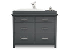 Delta Children Charcoal Grey (029) Avery 6 Drawer Dresser (708060), Silo with Topper, a2a 1-Avery 6 Drawer Dresser