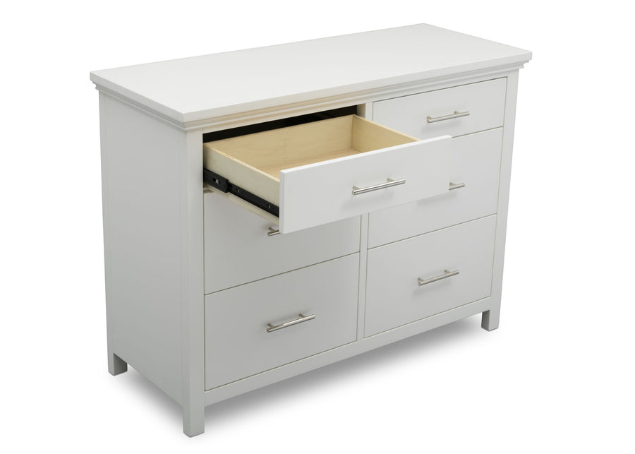 Delta Children Bianca White (130) Avery 6 Drawer Dresser (708060), Detail, b4b 6-Avery 6 Drawer Dresser