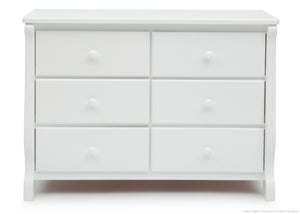 Delta Children White (100) Canton / Eclipse Dresser Front View c1c 8