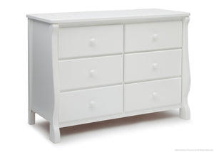 Delta Children White (100) Canton / Eclipse Dresser Side View c2c 31
