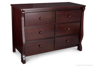Delta Children Espresso Cherry (205) Canton / Eclipse Dresser Side View d2d 45