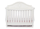 Delta Children White Ambiance (108) Princess Magical Dreams 4-in-1 Crib Front View, Crib Conversion b3b 2-Disney Princess Magical Dreams 4-in-1 Crib