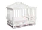 Delta Children White Ambiance (108) Princess Magical Dreams 4-in-1 Crib Side View, Toddler Bed Conversion b5b 3-Disney Princess Magical Dreams 4-in-1 Crib