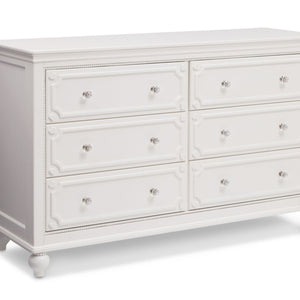 Delta Children White Ambiance (108) Princess Magical Dreams Dresser Side View  16-Disney Princess Magical Dreams Dresser