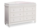 Delta Children White Ambiance (108) Princess Magical Dreams Dresser Side View with Changing Top and Props b3b 5-Disney Princess Magical Dreams Dresser