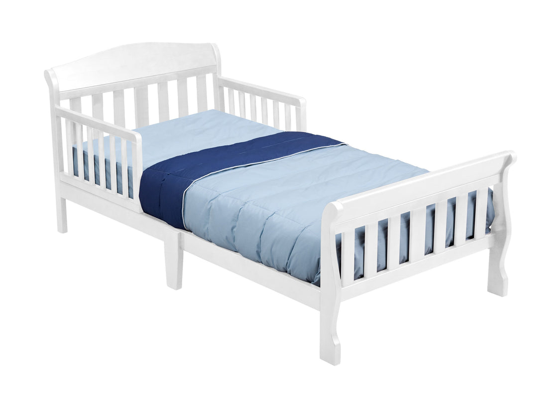 Delta Children Canton Toddler Bed White (100) silo right a1a