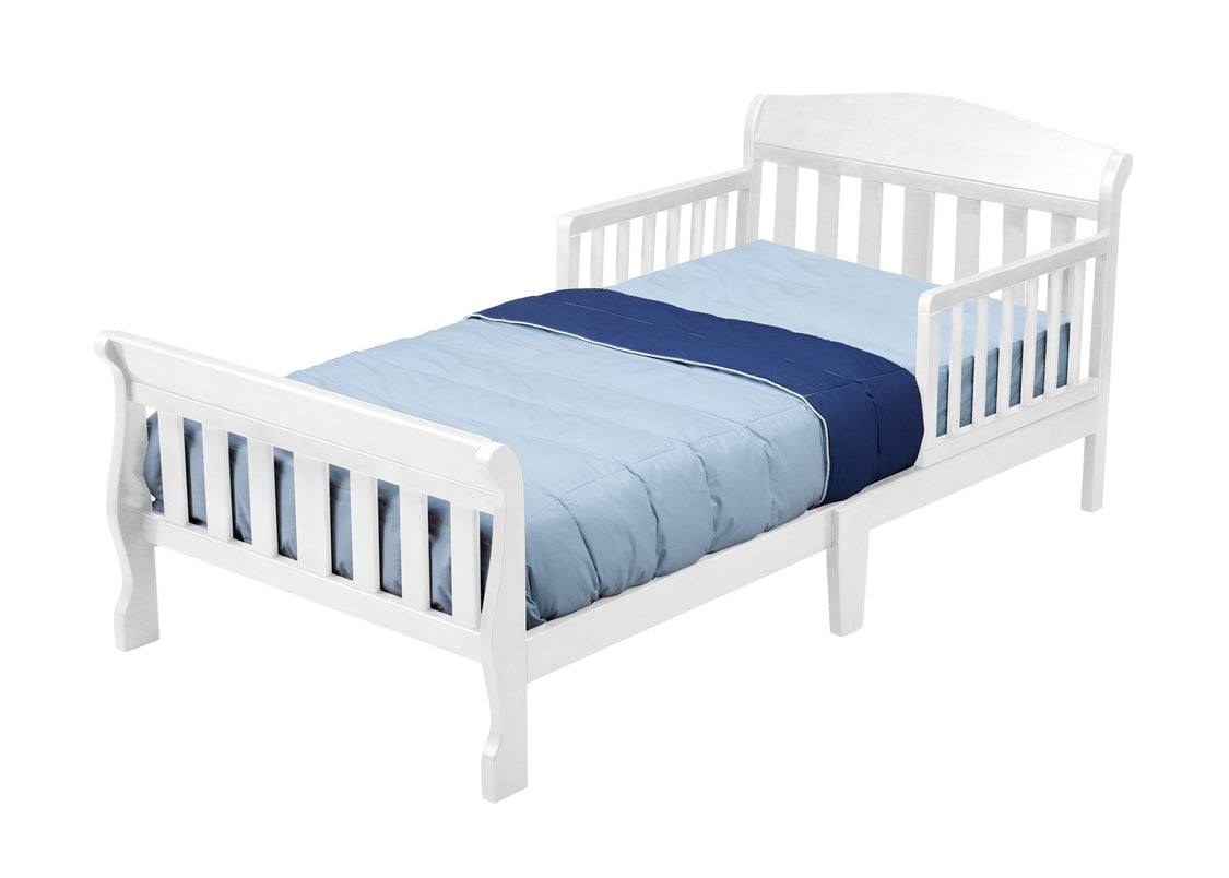 Delta Children Canton Toddler Bed White (100) silo left a1a