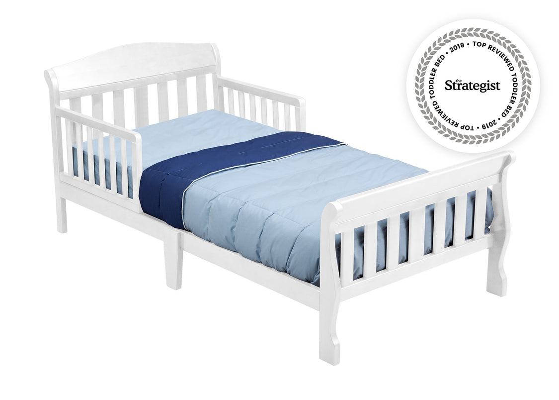 Delta Children Canton Toddler Bed White 100 silo right a1a