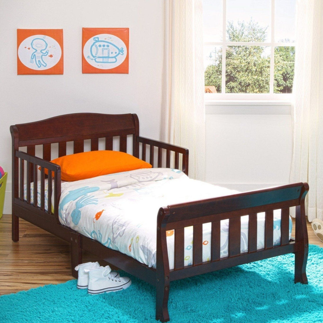 Delta Children Canton Toddler Bed Dark Cherry (604) Right Side View a1a