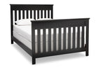 Delta Children Black (001) Chalet 4-in-1 Crib, angled conversion to full size bed, c5 7-Chalet 4-in-1 Crib