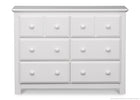 Delta Children White Ambiance Chalet (108) 6 Drawer Dresser Front View a1a 1-Chalet 6 Drawer Dresser