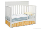 Delta Children White Ambiance (108) Bennington Lifestyle 4-in-1 Crib, Toddler Bed Conversion a4a 3-Bennington Lifestyle 4-in-1 Crib