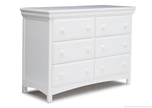 Delta Children White (100) 6 Drawer Dresser Right View a1a 0