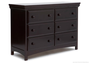 Delta Children Chocolate (204) 6 Drawer Dresser Right View b1b 1