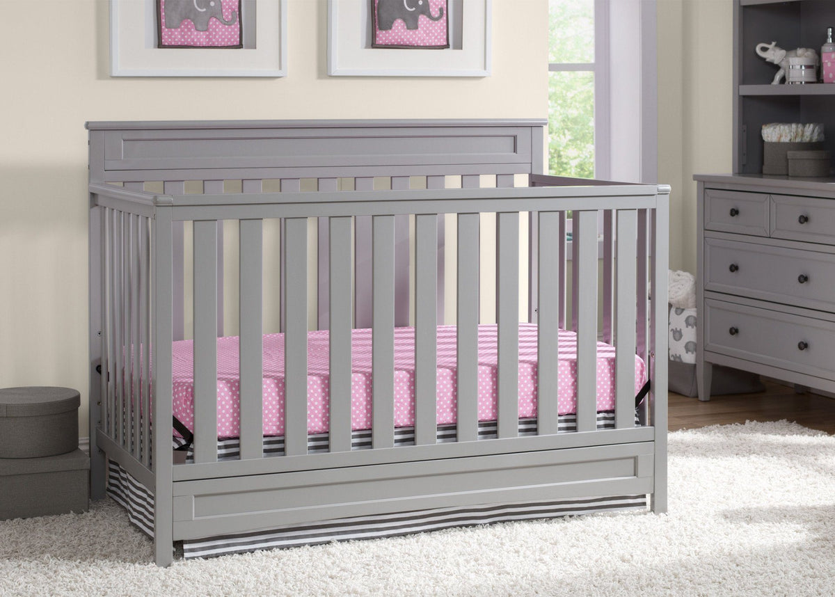 Delta Children Grey (026) Geneva 4-in-1 Crib with Props 1 a2a