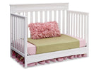 Delta Children White (100) Geneva 4-in-1 Crib, Day Bed Conversion b4b 14-Geneva 4-in-1 Crib