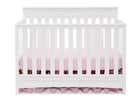 Delta Children White (100) Geneva 4-in-1 Crib, Front View b2b 11-Geneva 4-in-1 Crib