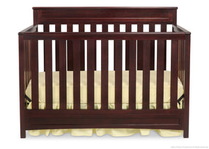 Delta Children Dark Chocolate (207) Geneva 4-in-1 Crib, Front View c1c 2