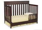 Delta Children Dark Chocolate (207) Geneva 4-in-1 Crib, Toddler Bed Conversion with Toddler Guardrail c3c 8-Geneva 4-in-1 Crib