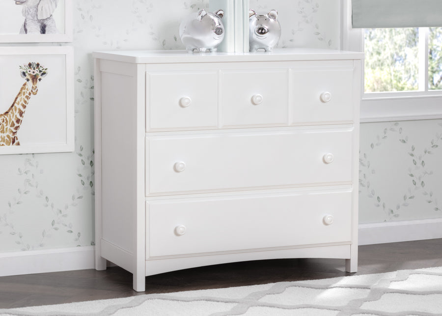 White (100) 1-3 Drawer Dresser