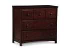 Delta Children Espresso Cherry (205) 3 Drawer Dresser (74103), Side View, d1d 8-3 Drawer Dresser