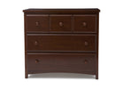 DCB: Delta Children Black Cherry Espresso 607 3 Drawer Dresser (74103), Front View, f2f 11-3 Drawer Dresser