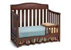 Delta Children Espresso Truffle (208) Summit 4-in-1 Crib, Toddler Bed Conversion a4a 3-Summit 4-in-1 Crib