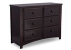 Dark Chocolate (207) 3-Summit 6 Drawer Dresser