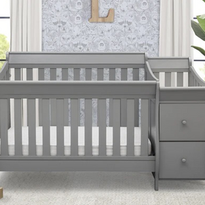 Bentley S Convertible Crib and Changer Grey 14