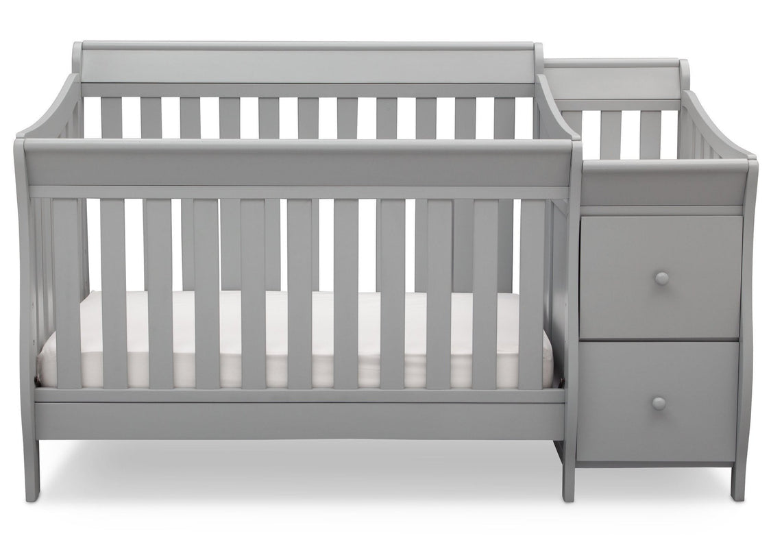 DCB: Delta Children Grey (026) Bentley S Crib-N-Changer Front Facing View a1a