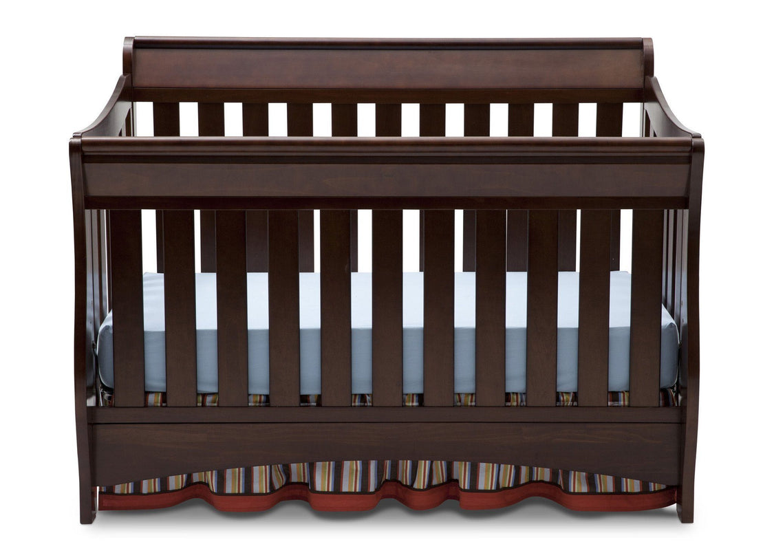 Delta Children Chocolate (204) Birkdale 4-in-1 Crib, Front Crib View a2a